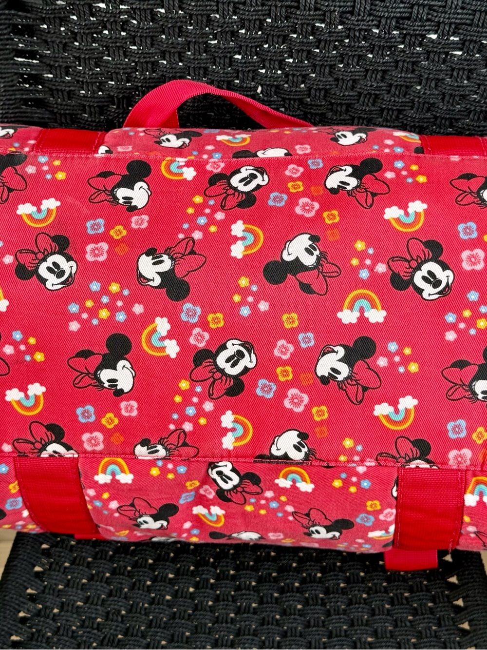 Disney Minnie Mouse Duffel Bag Travel Weekender Gym Carry On Red Cute - Picture 3 of 5